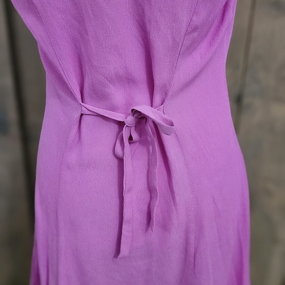 OLIVACEOUS ButtonFront Rayon A LineMini Sleeveless Mini Dress Purple.S NWOT - Picture 4 of 13